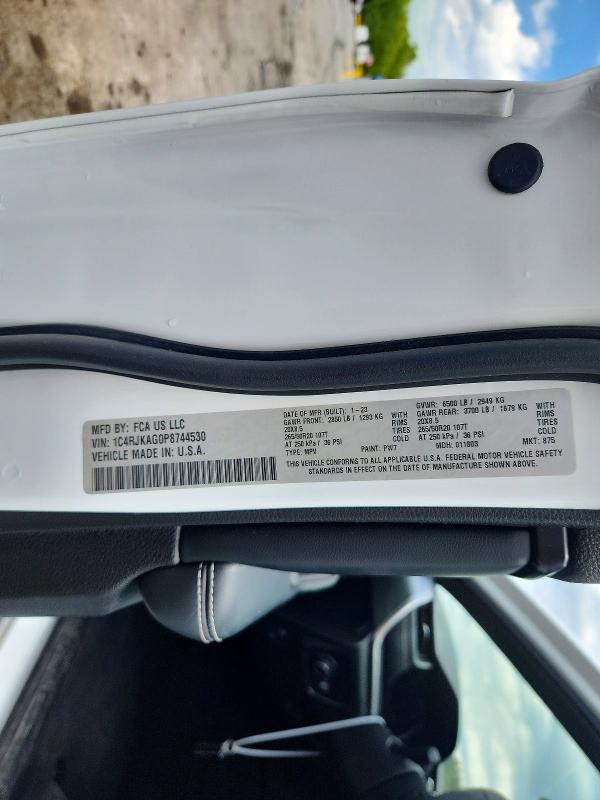 Продаж на аукціоні авто 2023 Jeep Grand Cherokee, vin: 1C4RJKAG0P8744530, номер лоту: 57408986