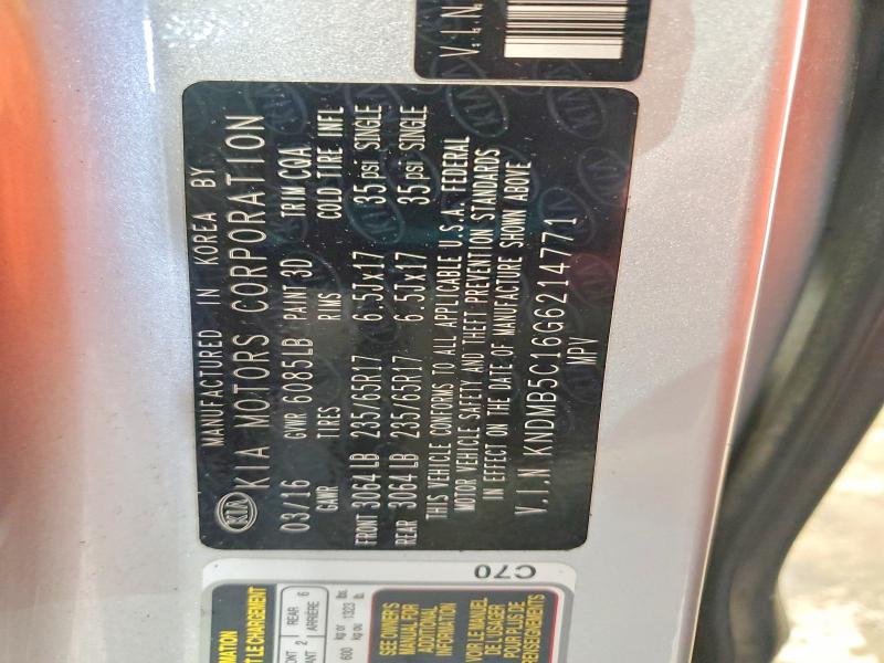 Продаж на аукціоні авто 2016 Kia Sedona, vin: KNDMB5C16G6214771, номер лоту: 55594456
