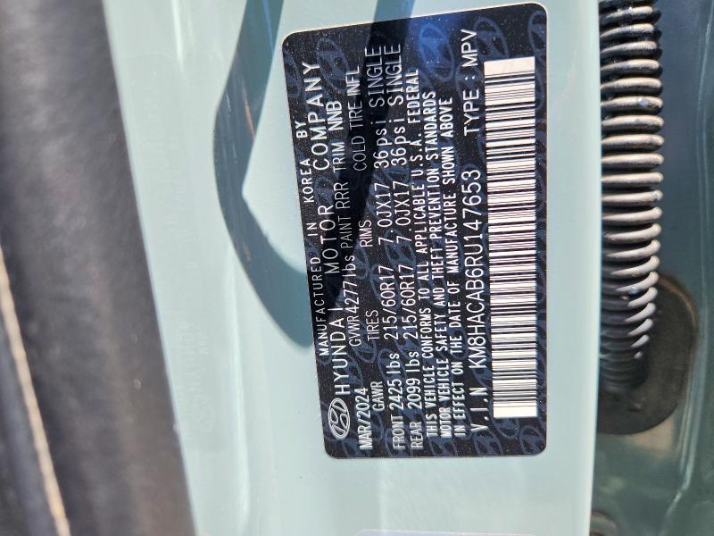 2024 Hyundai Kona მანქანა იყიდება აუქციონზე, vin: KM8HACAB6RU147653, აუქციონის ნომერი: 58604326