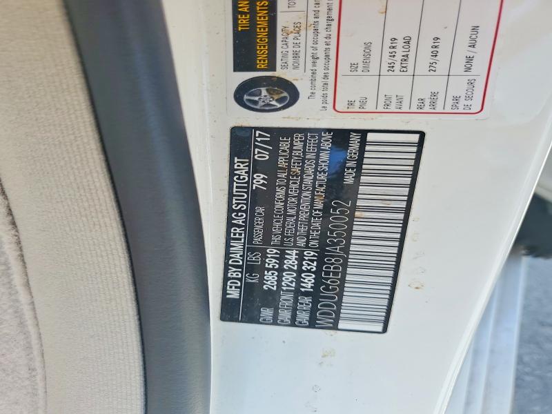 57625356 :رقم المزاد ، WDDUG6EB8JA350052 vin ، 2018 Mercedes-benz S مزاد بيع