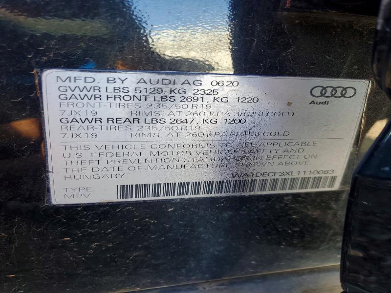 Продаж на аукціоні авто 2020 Audi Q3, vin: WA1DECF3XL1110083, номер лоту: 57748876