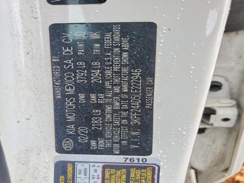 Aukcja sprzedaży 2020 Kia Forte, vin: 3KPF24AD5LE222946, numer aukcji: 56431156