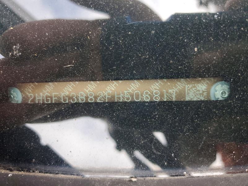 Продаж на аукціоні авто 2015 Honda Civic, vin: 2HGFG3B82FH506817, номер лоту: 56471346