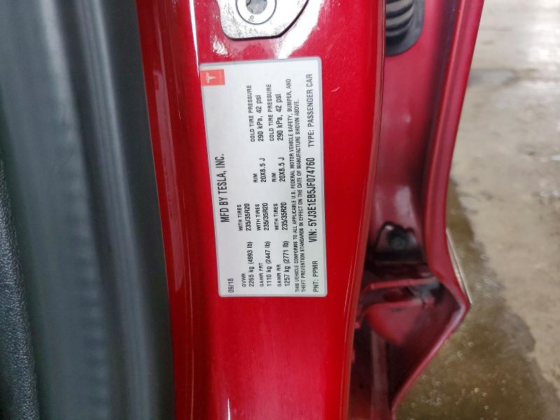 58109036 :رقم المزاد ، 5YJ3E1EB5JF074760 vin ، 2018 Tesla Model 3 مزاد بيع