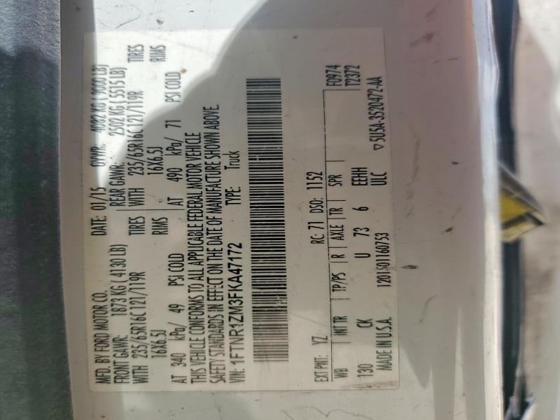 2015 Ford Transit მანქანა იყიდება აუქციონზე, vin: 1FTNR1ZM3FKA47172, აუქციონის ნომერი: 58940336