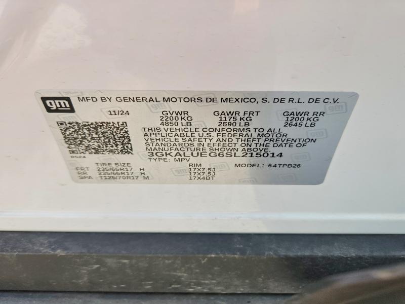 58062056 :رقم المزاد ، 3GKALUEG6SL215014 vin ، 2025 Gmc Terrain مزاد بيع