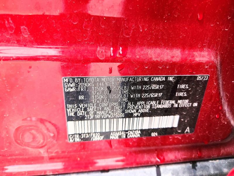 Aukcja sprzedaży 2023 Toyota Rav4, vin: 2T3F1RFV0PW375066, numer aukcji: 55937726
