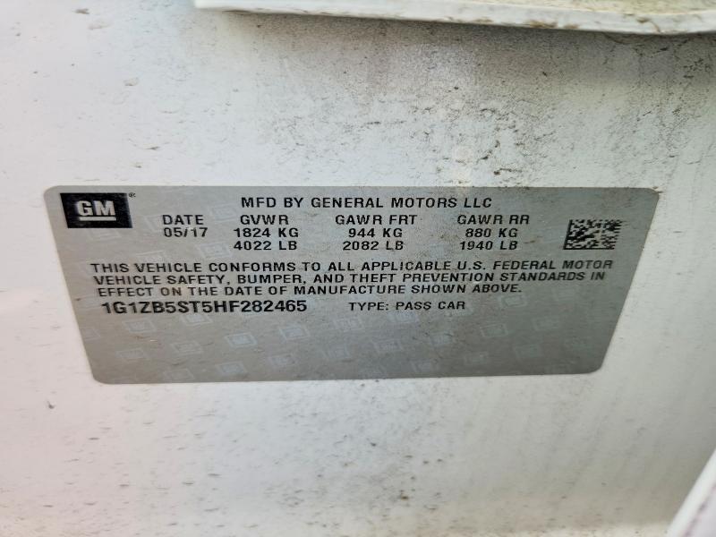 Продажа на аукционе авто 2017 Chevrolet Malibu, vin: 1G1ZB5ST5HF282465, номер лота: 57606326
