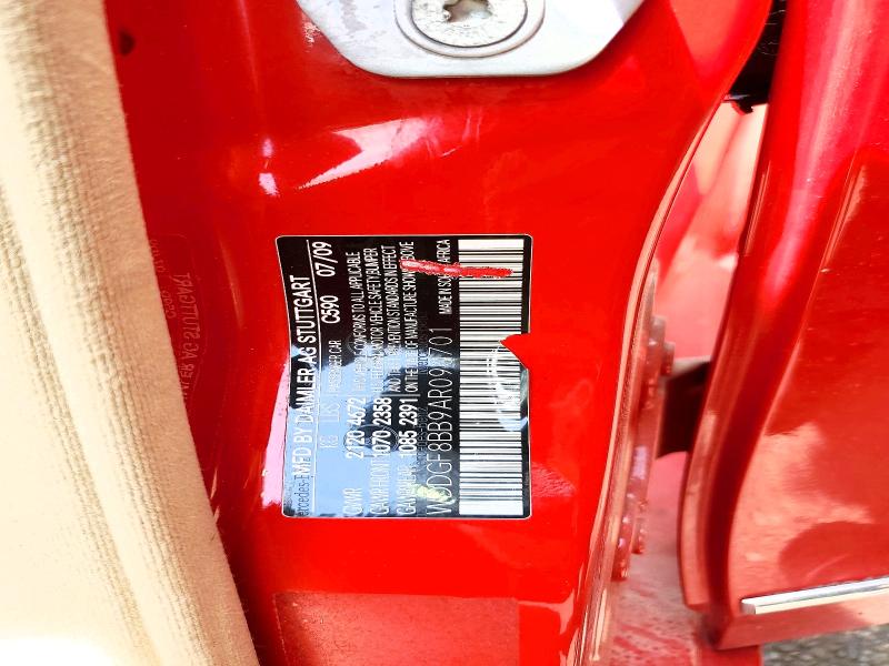 Aukcja sprzedaży 2010 Mercedes-benz C, vin: WDDGF8BB9AR090701, numer aukcji: 57821936
