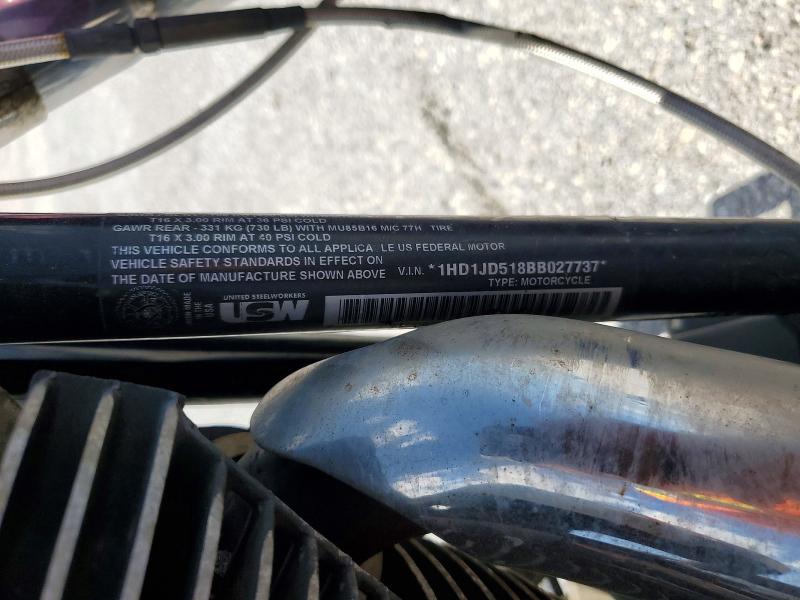 Aukcja sprzedaży 2011 Harley-davidson Flstn, vin: 1HD1JD518BB027737, numer aukcji: 58403086