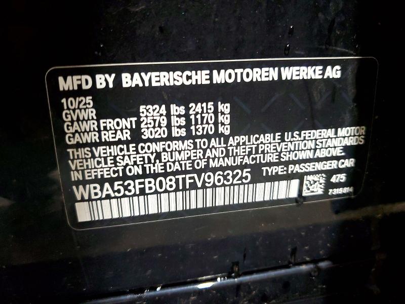 Продажа на аукционе авто 2026 Bmw M440i, vin: WBA53FB08TFV96325, номер лота: 58050866