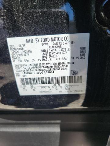 56106536 :رقم المزاد ، 1FMSK7FH3LGA09694 vin ، 2020 Ford Explorer مزاد بيع