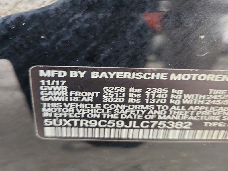 57422546 :رقم المزاد ، 5UXTR9C59JLC75382 vin ، 2018 Bmw X3 مزاد بيع