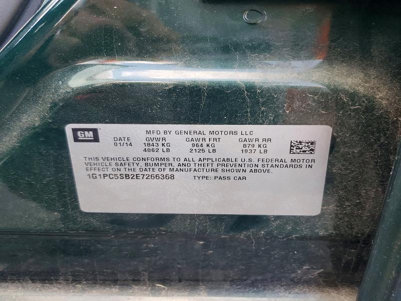 Auction sale of the 2014 Chevrolet Cruze, vin: 1G1PC5SB2E7266368, lot number: 59062276