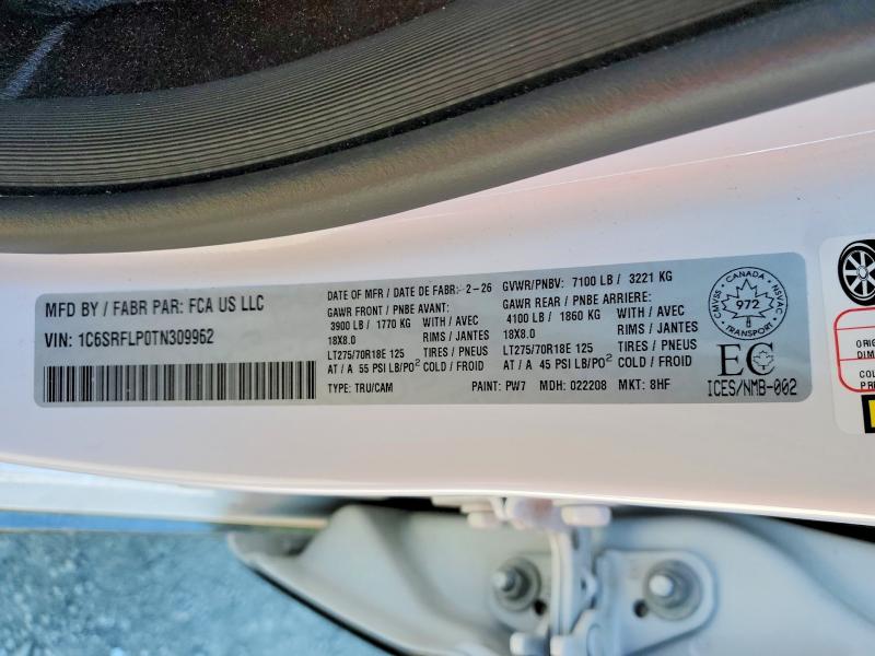 Продажа на аукционе авто 2026 Ram 1500, vin: 1C6SRFLP0TN309962, номер лота: 56678346