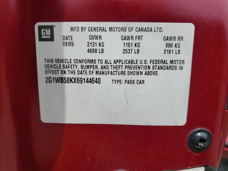 Продаж на аукціоні авто 2006 Chevrolet Impala, vin: 2G1WB58KX69144640, номер лоту: 56533006