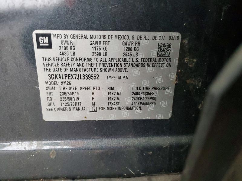55104856 :رقم المزاد ، 3GKALPEX7JL339552 vin ، 2018 Gmc Terrain مزاد بيع