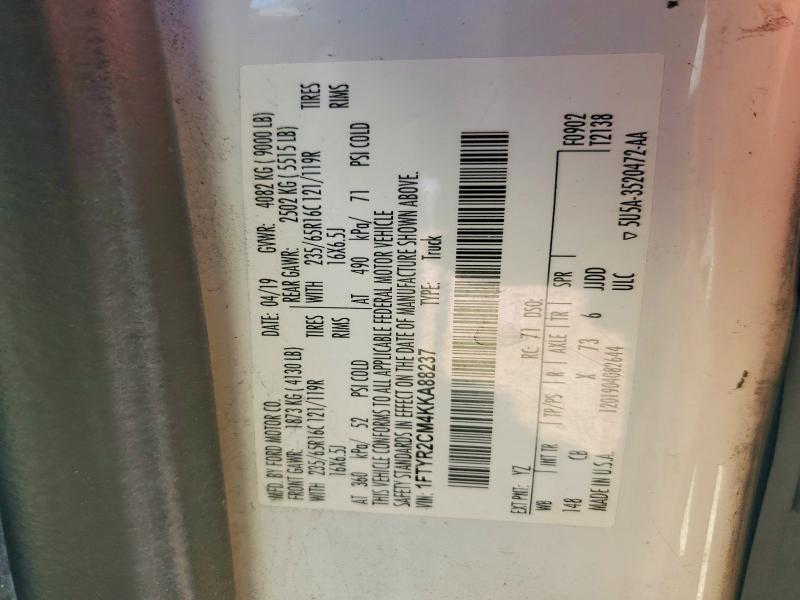 Продажа на аукционе авто 2019 Ford Transit, vin: 1FTYR2CM4KKA88237, номер лота: 68700216