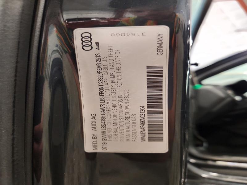 Продажа на аукционе авто 2019 Audi A4, vin: WAUENAF46KN021204, номер лота: 57425286