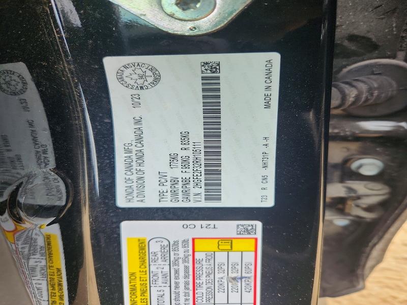 55413836 :رقم المزاد ، 2HGFE2F32RH105111 vin ، 2024 Honda Civic مزاد بيع