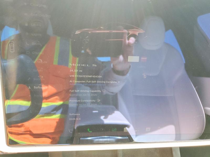 55098376 :رقم المزاد ، 5YJSA1E50MF454384 vin ، 2021 Tesla Model S مزاد بيع