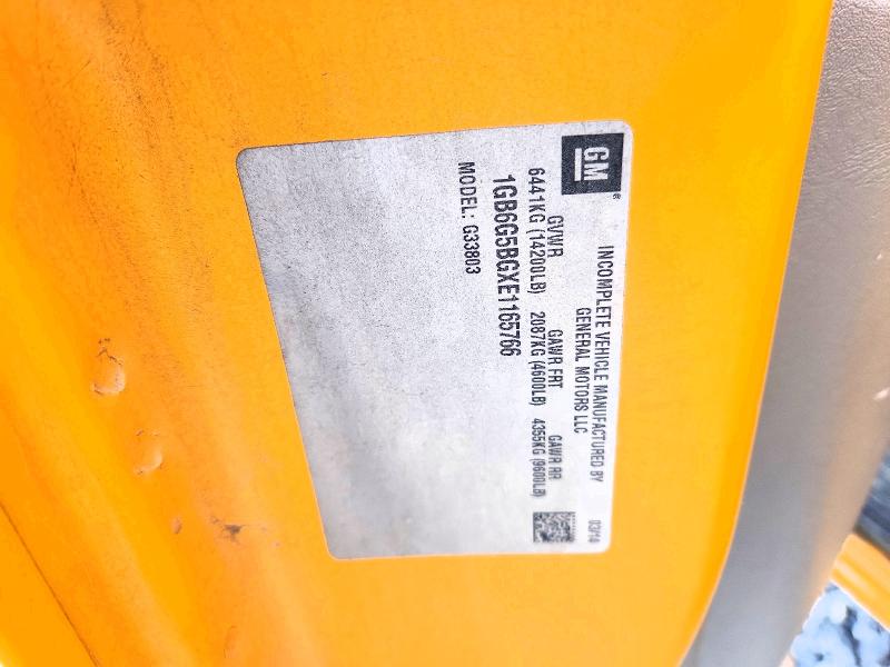 Aukcja sprzedaży 2014 Chev Bus, vin: 1GB6G5BGXE1165766, numer aukcji: 58965656