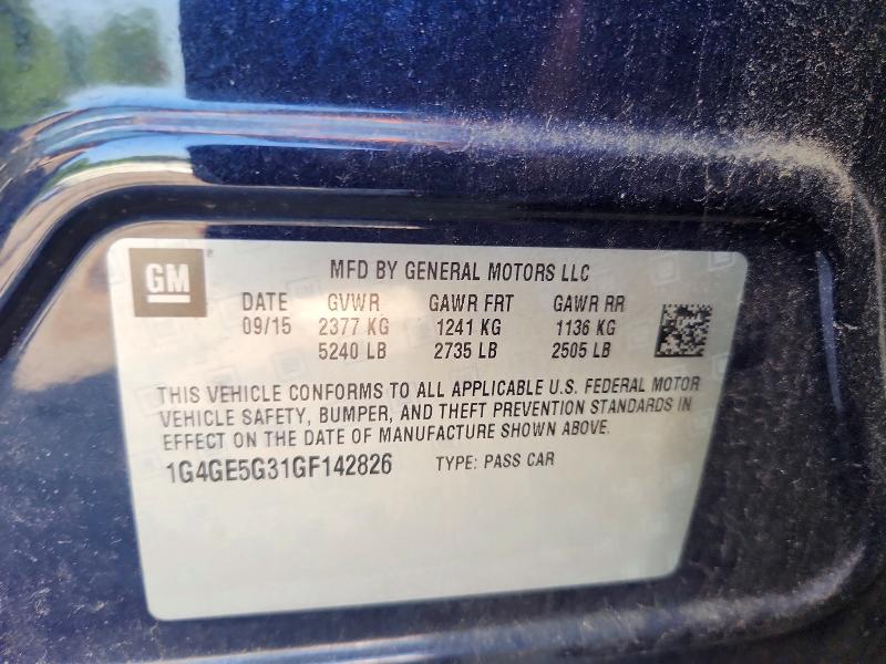 Продаж на аукціоні авто 2016 Buick Lacrosse, vin: 1G4GE5G31GF142826, номер лоту: 57311076