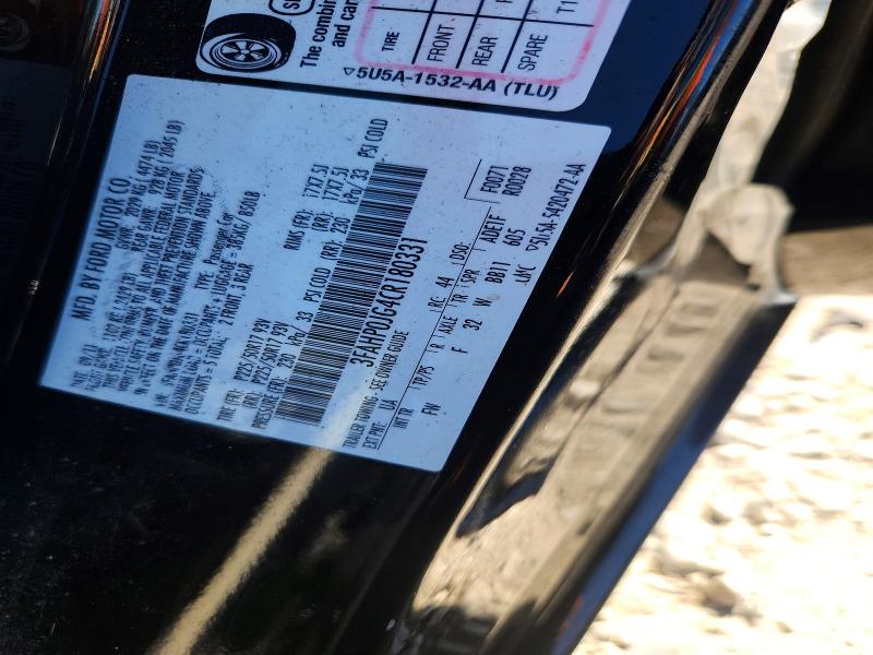 55146746 :رقم المزاد ، 3FAHP0JG4CR180331 vin ، 2012 Ford Fusion مزاد بيع