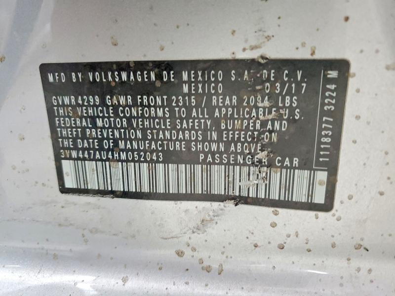 Продаж на аукціоні авто 2017 Volkswagen Gti, vin: 3VW447AU4HM052043, номер лоту: 58699846