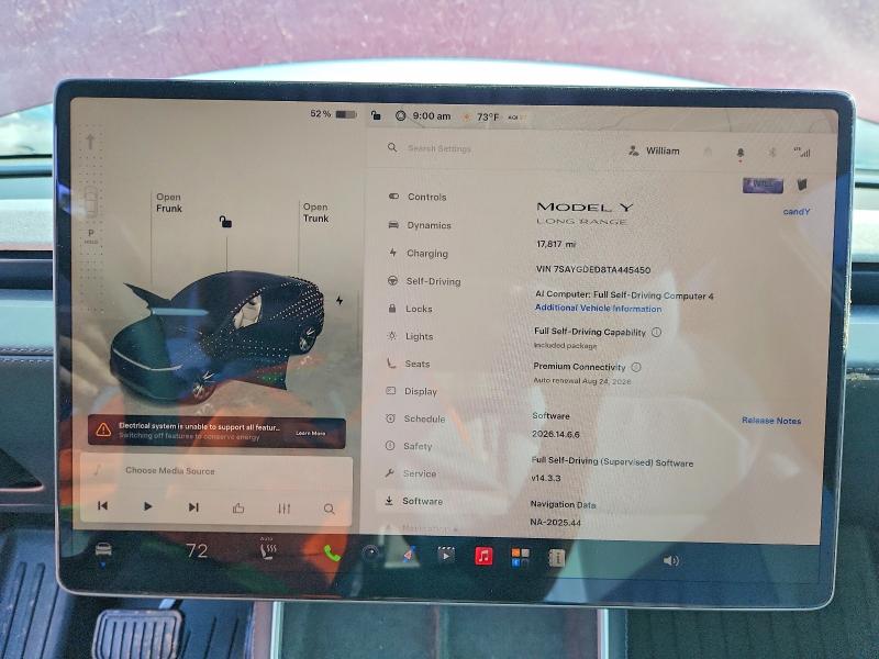 2026 Tesla Model Y მანქანა იყიდება აუქციონზე, vin: 7SAYGDED8TA445450, აუქციონის ნომერი: 56324226