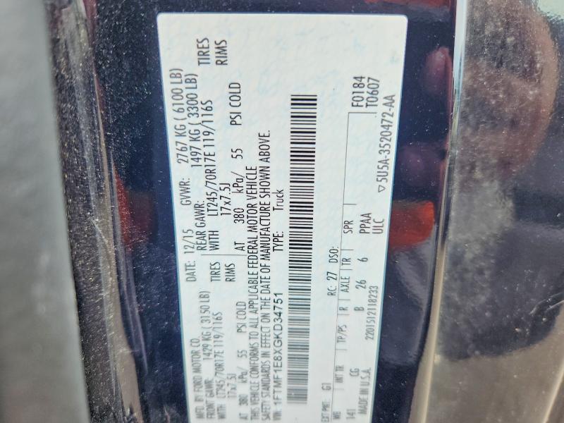 Aukcja sprzedaży 2016 Ford F150, vin: 1FTMF1E8XGKD34751, numer aukcji: 59345376
