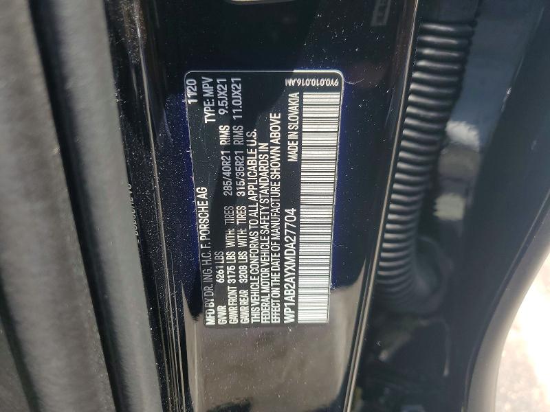 Aukcja sprzedaży 2021 Porsche Cayenne, vin: WP1AB2AYXMDA27704, numer aukcji: 55728346