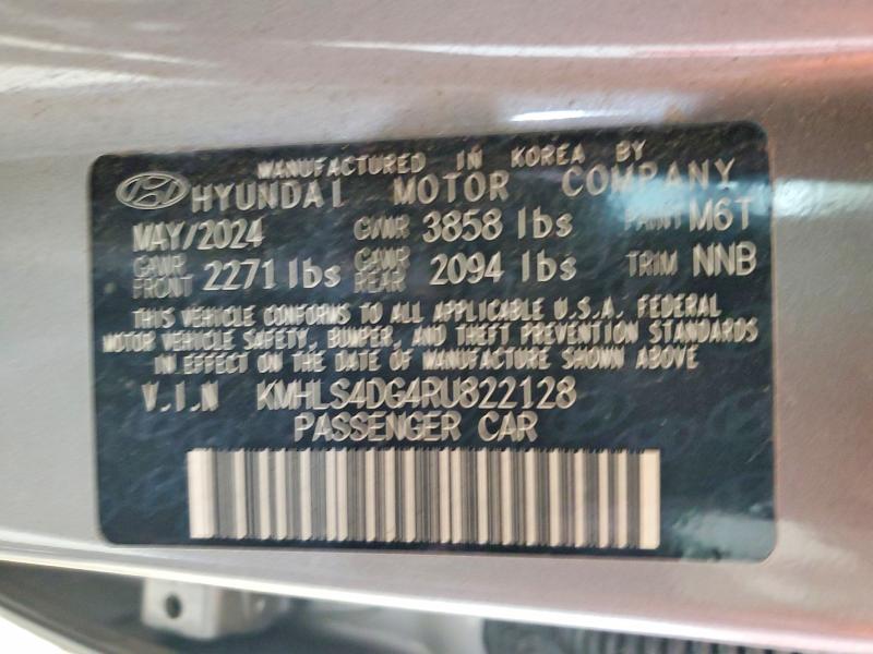 Продаж на аукціоні авто 2024 Hyundai Elantra, vin: KMHLS4DG4RU822128, номер лоту: 56221556