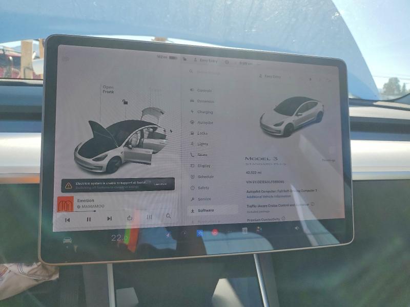 Продажа на аукционе авто 2020 Tesla Model 3, vin: 5YJ3E1EAXLF599095, номер лота: 57260756