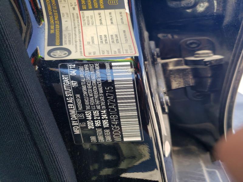 56190876 :رقم المزاد ، WDDGF4HB1CA724715 vin ، 2012 Mercedes-benz C مزاد بيع