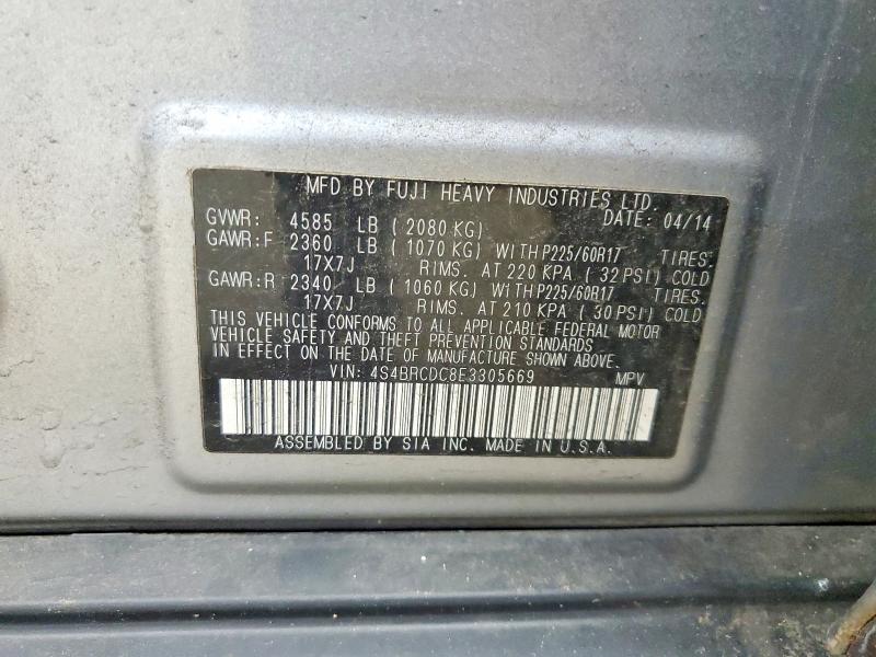 55554386 :رقم المزاد ، 4S4BRCDC8E3305669 vin ، 2014 Subaru Outback مزاد بيع