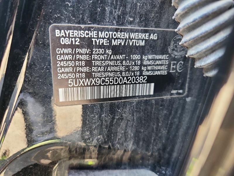 55127196 :رقم المزاد ، 5UXWX9C55D0A20382 vin ، 2013 Bmw X3 مزاد بيع