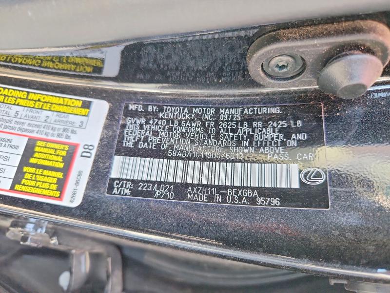 57298666 :رقم المزاد ، 58ADA1C11SU076013 vin ، 2025 Lexus Es 300h مزاد بيع