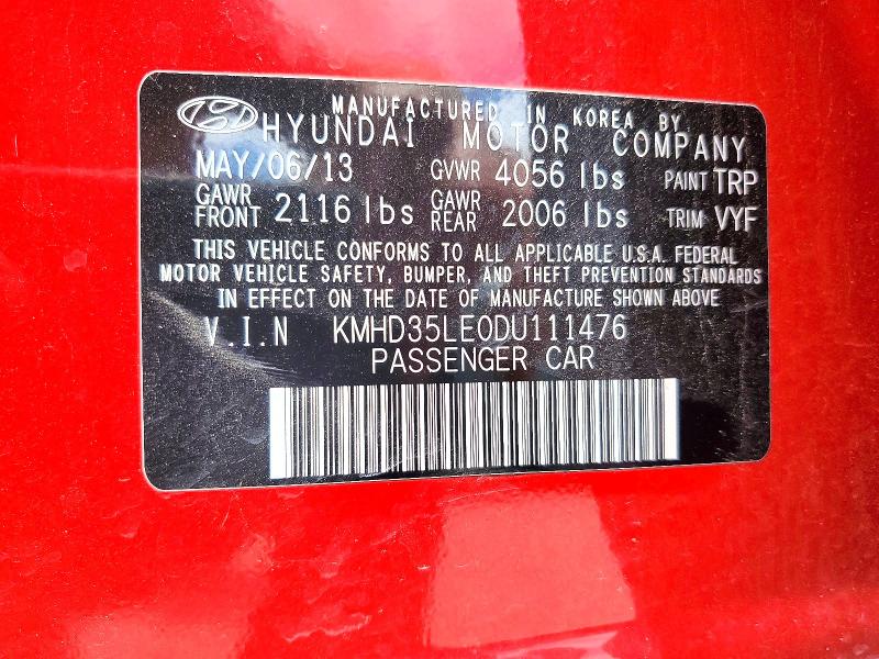 Aukcja sprzedaży 2013 Hyundai Elantra Gt, vin: KMHD35LE0DU111476, numer aukcji: 56508316