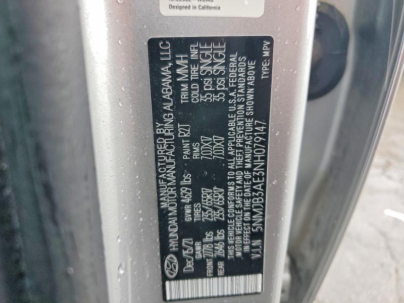 Продажа на аукционе авто 2022 Hyundai Tucson, vin: 5NMJB3AE3NH079147, номер лота: 58244046