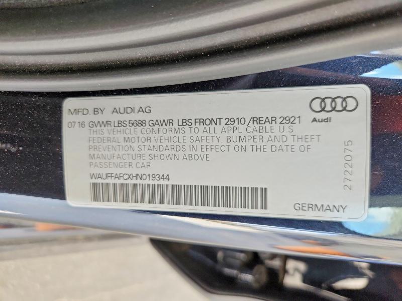 57032766 :رقم المزاد ، WAUFFAFCXHN019344 vin ، 2017 Audi S6 مزاد بيع