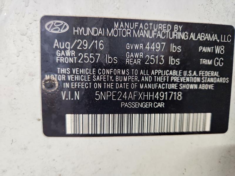 Продаж на аукціоні авто 2017 Hyundai Sonata, vin: 5NPE24AFXHH491718, номер лоту: 56275126