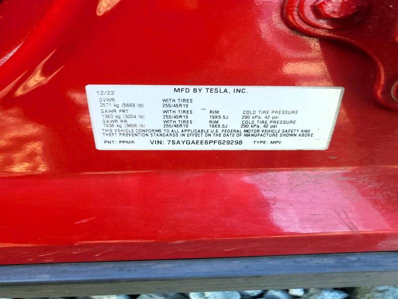 Aukcja sprzedaży 2023 Tesla Model Y, vin: 7SAYGAEE6PF629298, numer aukcji: 56933256
