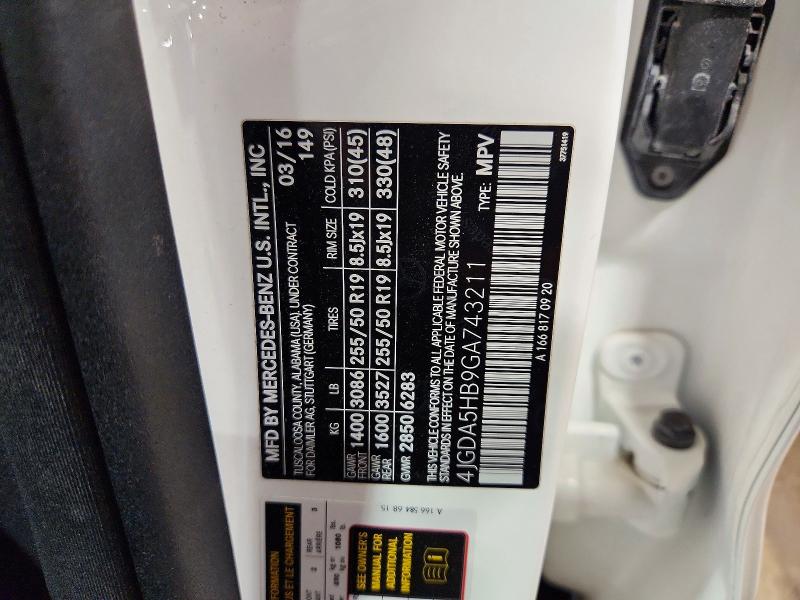 Продаж на аукціоні авто 2016 Mercedes-benz Gle, vin: 4JGDA5HB9GA743211, номер лоту: 55952396