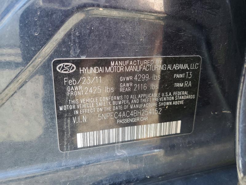 Aukcja sprzedaży 2011 Hyundai Sonata, vin: 5NPEC4AC4BH254152, numer aukcji: 57536836