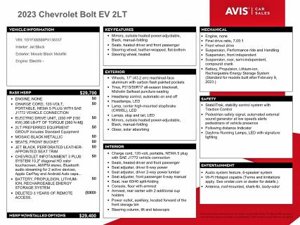 Продаж на аукціоні авто 2023 Chevrolet Bolt Ev, vin: 1G1FX6S08P4138337, номер лоту: 56031186