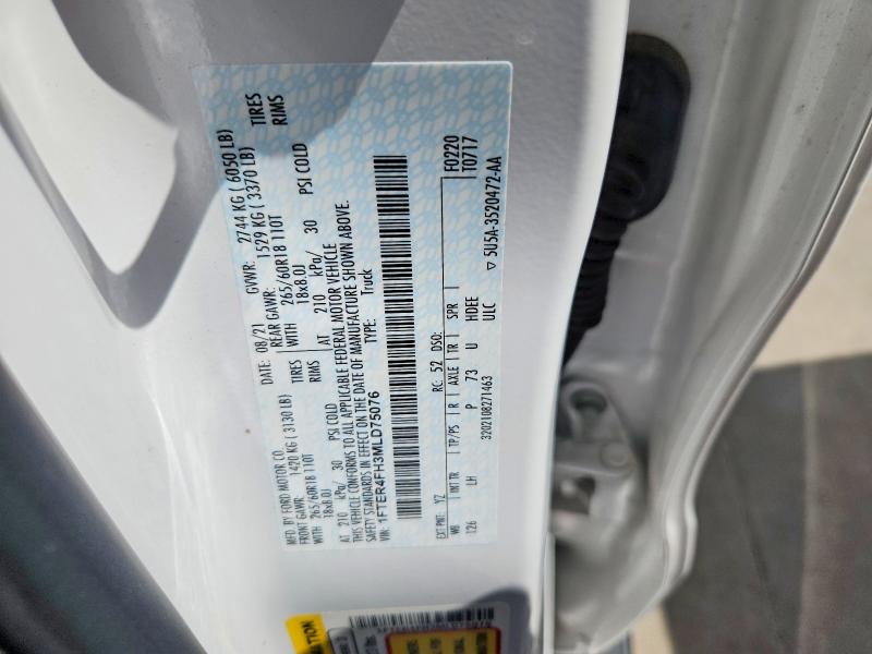 Продажа на аукционе авто 2021 Ford Ranger, vin: 1FTER4FH3MLD75076, номер лота: 85457565