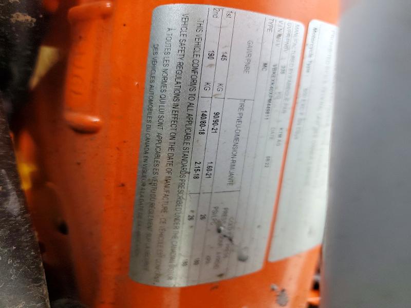 56122756 :رقم المزاد ، VBKEXK40XPM449811 vin ، 2023 Ktm 500 مزاد بيع