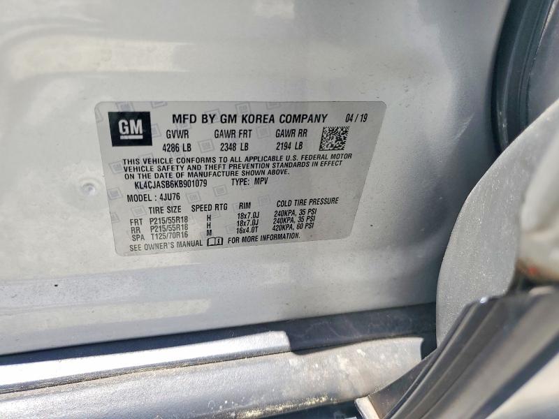 Aukcja sprzedaży 2019 Buick Encore, vin: KL4CJASB6KB901079, numer aukcji: 58297676