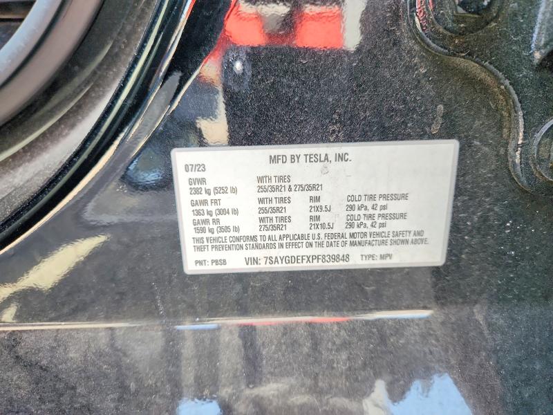 Продаж на аукціоні авто 2023 Tesla Model Y, vin: 7SAYGDEFXPF839848, номер лоту: 58791846